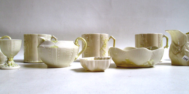 Appraisal: THIRTY THREE PIECES OF BELLEEK TABLE WARE of various patterns