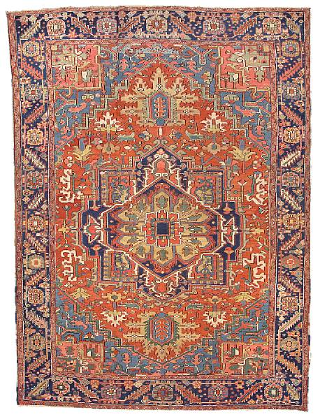 Appraisal: A Heriz carpet Northwest Persia circa size approximately ft in