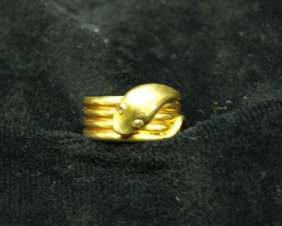 Appraisal: An ct gold snake ring Sheffield