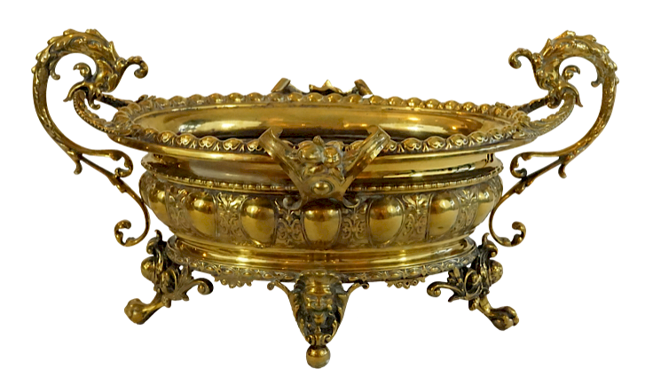 Appraisal: French Brass Jardinere Lot French Brass Jardinere Jardiniere made of