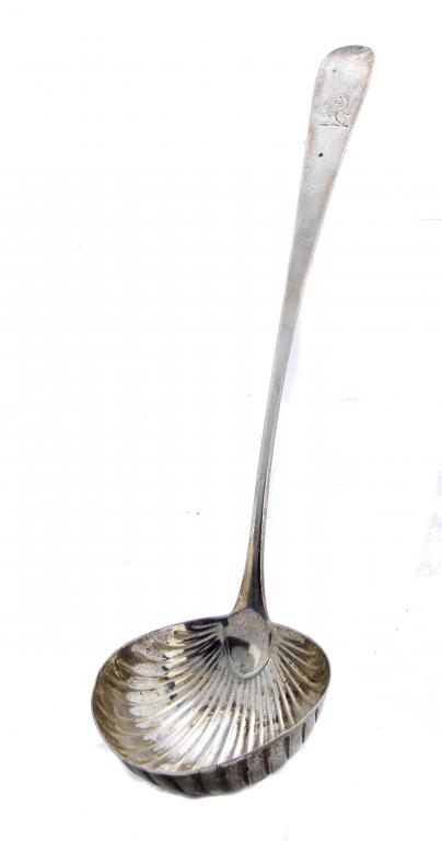 Appraisal: AN IRISH GEORGE III OLD ENGLISH PATTERN SOUP LADLE with