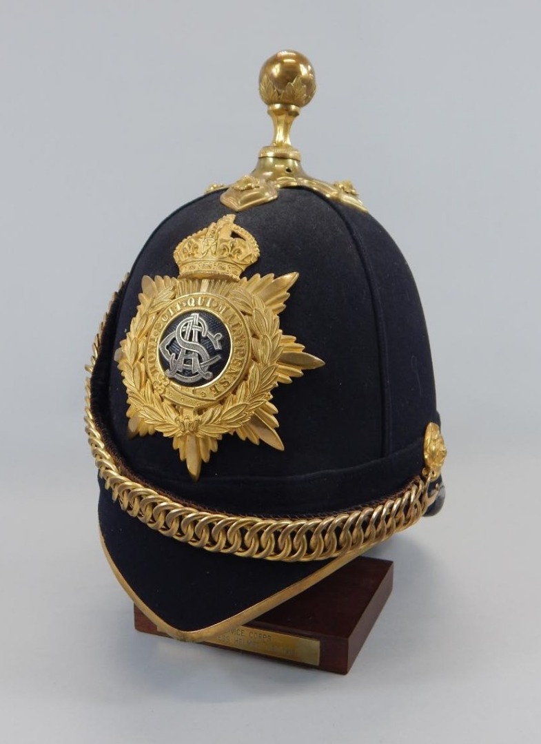 Appraisal: An early thC Army Service Corps officer's dress helmet with