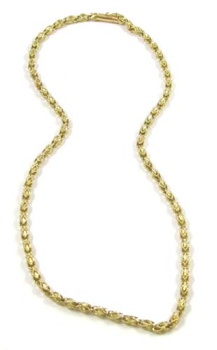 Appraisal: FOURTEEN KARAT YELLOW GOLD NECKLACE - inches in length and