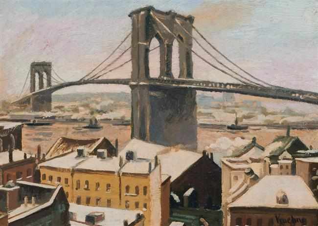 Appraisal: MAX KUEHNE American - ''Brooklyn in Winter'' oil on board