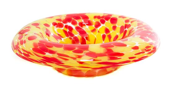 Appraisal: Sale Lot A Czechoslovakian Glass Center Bowl of low form