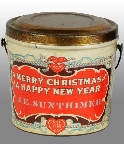 Appraisal: Merry Christmas Candy Pail Description Outstanding example Perfect graphics and