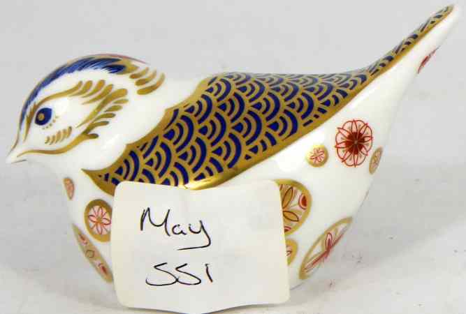 Appraisal: Royal Crown Derby Paperweight Goldcrest Boxed