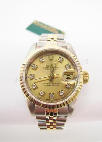 Appraisal: A lady's Rolex Datejust K yellow gold and stainless steel