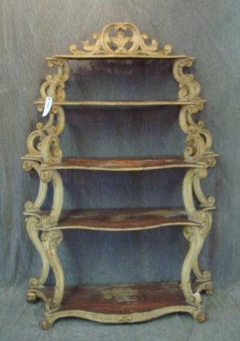 Appraisal: Victorian painted etagere Property from New York NY Dimensions X