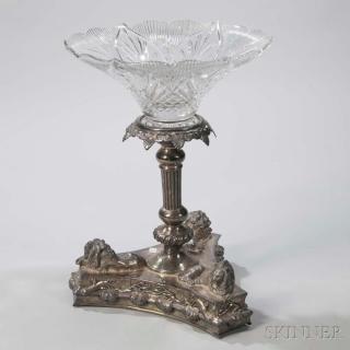 Appraisal: English Silver-plate Centerpiece Sheffield late th early th century James