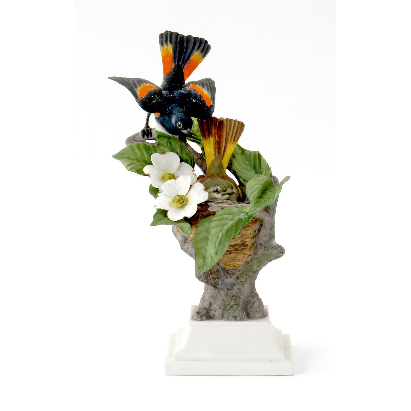 Appraisal: Boehm Porcelain American Redstarts Double Figural Limited Edition on bottom