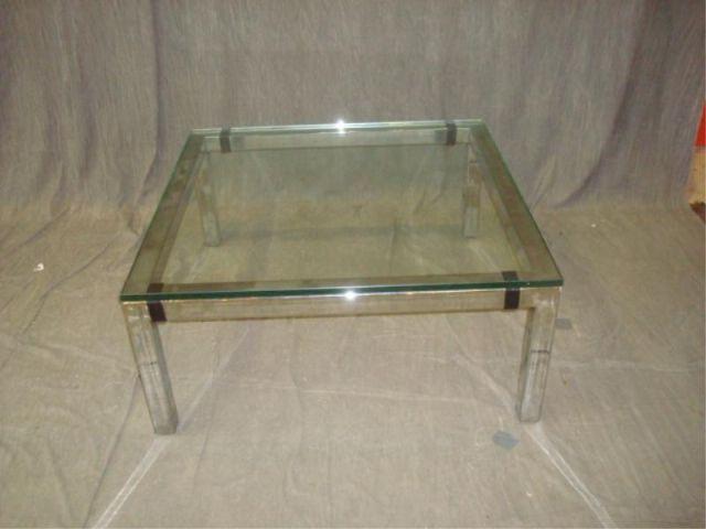 Appraisal: Chrome Midcentury Coffee Table From a New Rochelle home Dimensions