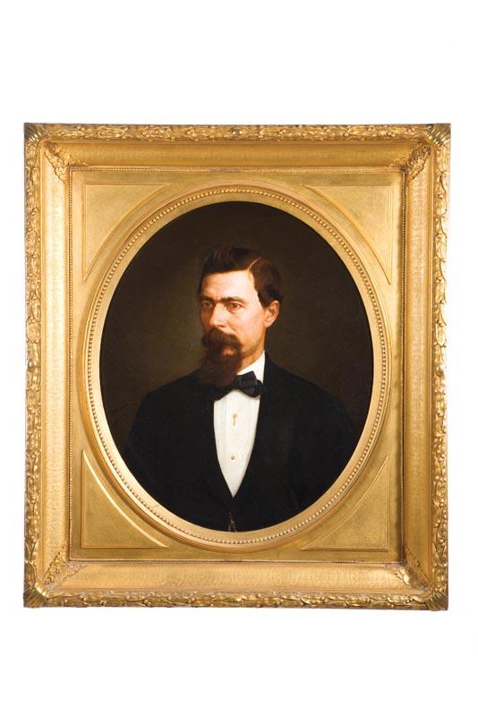 Appraisal: PORTRAIT OF A GENTLEMAN MID ATLANTIC REGION MID TH CENTURY