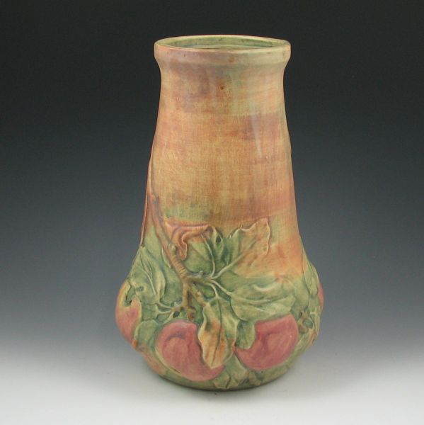 Appraisal: Weller Baldin vase with apples This piece may have been