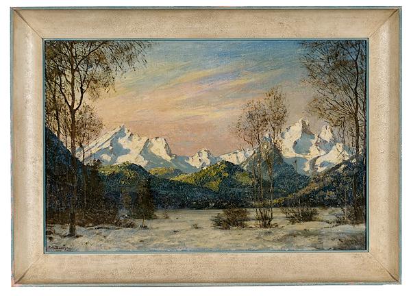 Appraisal: MOUNTAIN LANDSCAPE BY ROBERT B CHTGER OIL ON CANVAS Robert