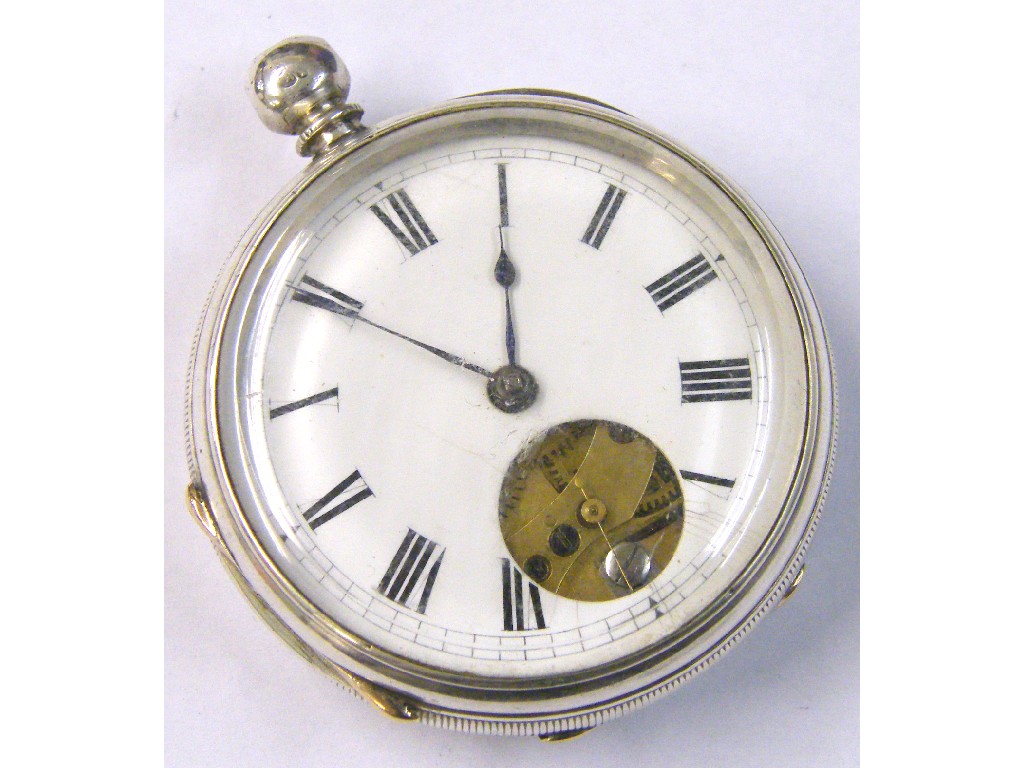 Appraisal: Silver fusee lever pocket watch hallmarked London the movement signed