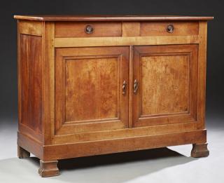 Appraisal: French Louis Philippe Carved Elm Sideboard late French Louis Philippe