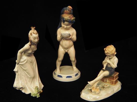 Appraisal: Three th C porcelain figures two Rosenthal one Frog Prince