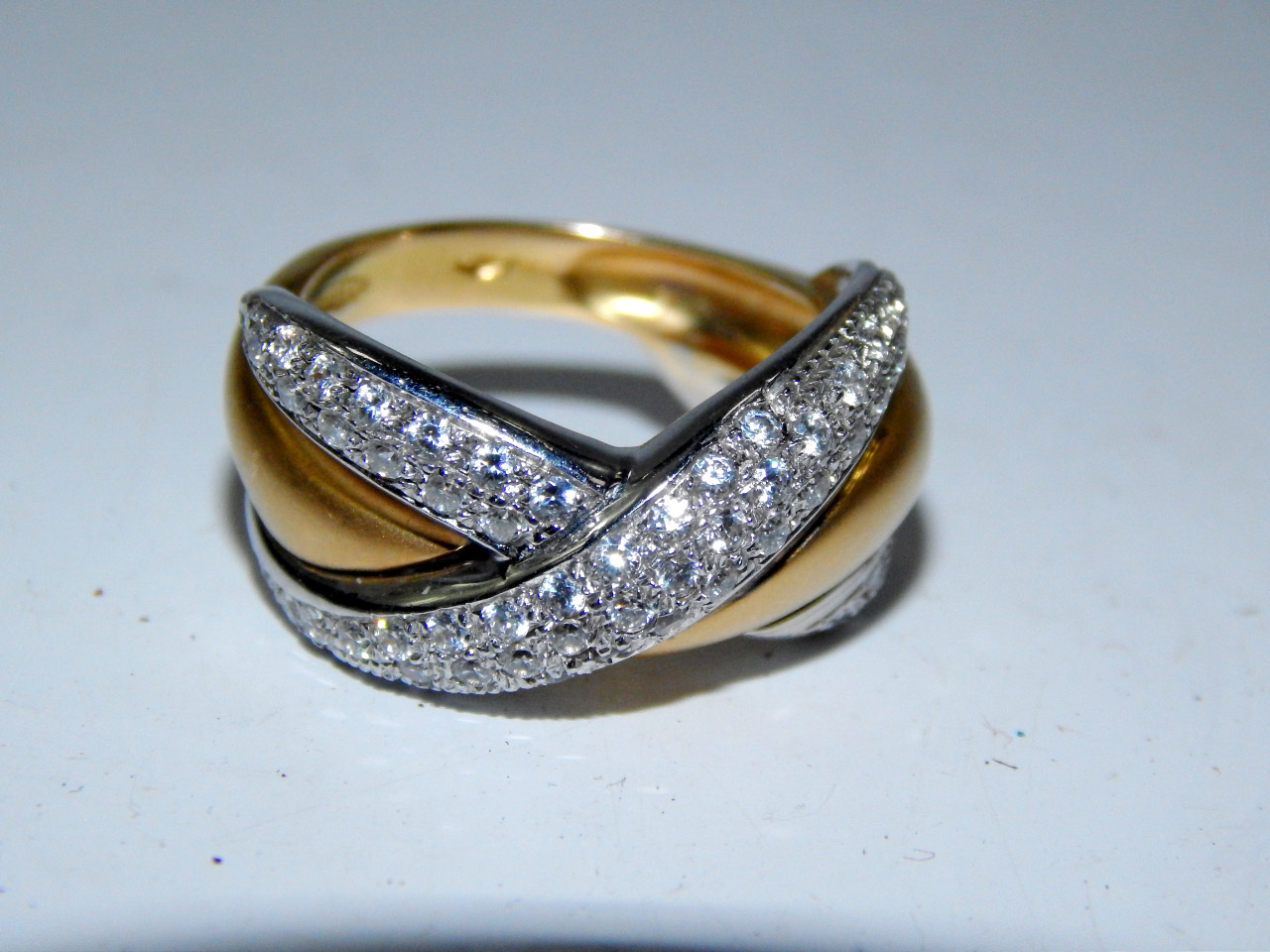 Appraisal: An ct gold and diamond ring Treviso Italy in a