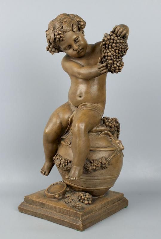 Appraisal: c French terracotta figurine Fagotto Young Bacchus NAME Young Bacchus