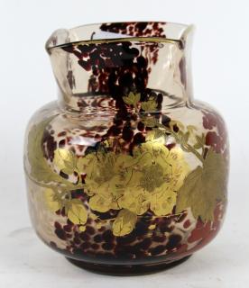 Appraisal: French Art Glass vase with gilt accents French Art Glass