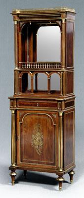 Appraisal: Fine Louis Philippe cabinet mahogany with brass inlay in two