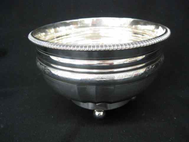 Appraisal: th C English Sterling Silver Bowl ball feet '' diameter