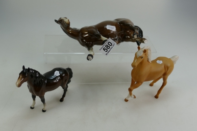 Appraisal: Beswick Matt Palomino Prancing Arab Mare damaged leg and ear