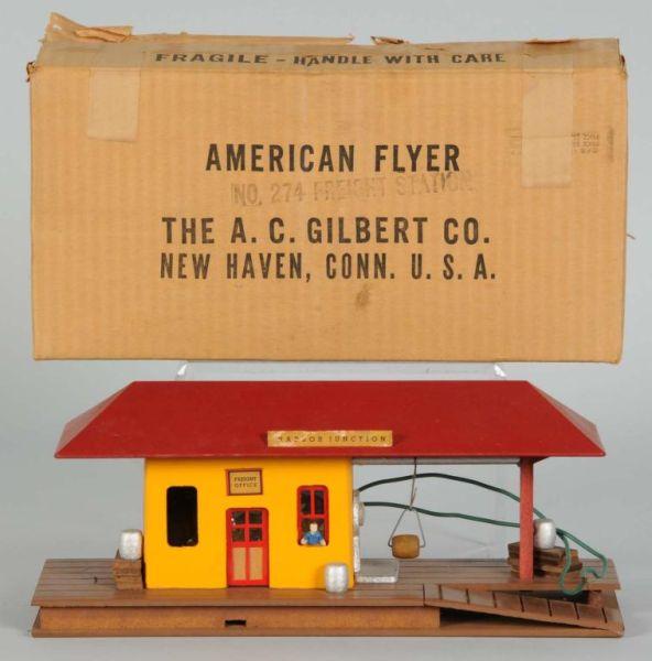 Appraisal: American Flyer No S-Gauge Freight Station OB Description Post-war Includes