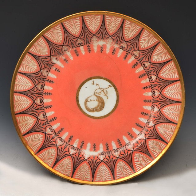 Appraisal: A NAST OF PARIS EMPIRE STYLE PLATE with central gilt