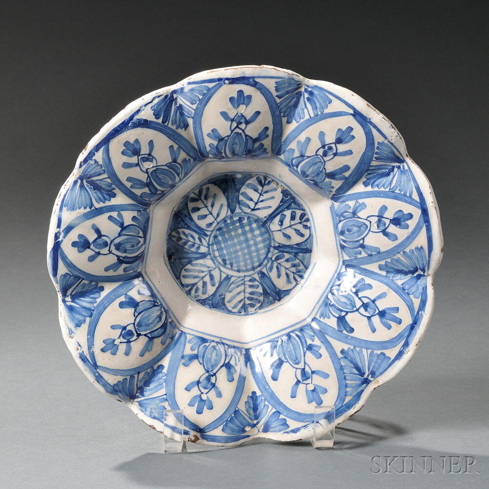 Appraisal: Delftware Blue and White Bowl England early th century the