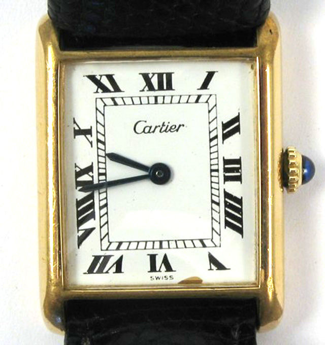 Appraisal: CARTIER WRISTWATCH with Swiss Cartier stemwind jewel caliber - movement