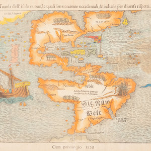 Appraisal: A Modern Facsimile Map of the Americas after Sebastian Muenster