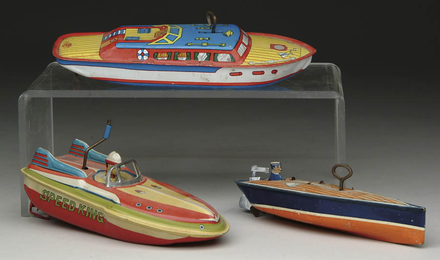 Appraisal: LOT OF SPEEDBOATS American Japanese Litho tin including Lindstrom Chein