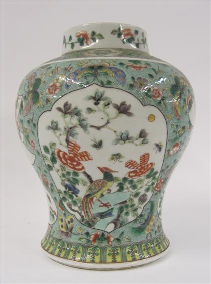 Appraisal: Chinese famille verte porcelain baluster jar th century