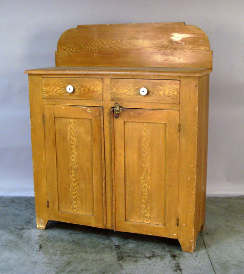 Appraisal: Pennsylvania grain painted jelly cupboard th c h x l