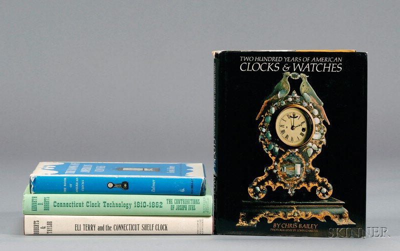 Appraisal: Four Horological Titles on American Clocks and Watches including Brooks