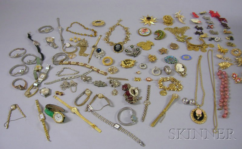 Appraisal: Large Group of Costume Jewelry including some signed pieces by