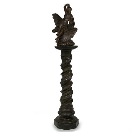 Appraisal: Bronze Figural Group of Hebe and Jupiter in the Guise