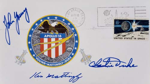 Appraisal: Apollo Launch Official Crew Cover featuring the Apollo emblem and