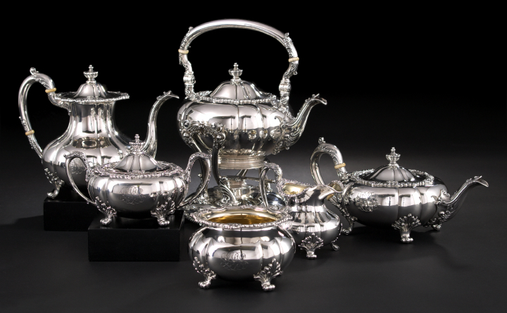 Appraisal: Six-Piece Sterling Silver Coffee and Tea Service second quarter th