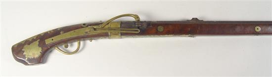 Appraisal: Japanese Matchlock Rifle Barrel is pitted but nicely inlaid with