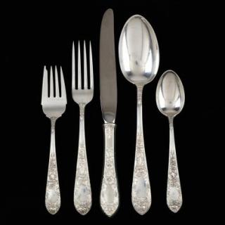 Appraisal: S Kirk Son Rose Sterling Silver Flatware Service pieces service