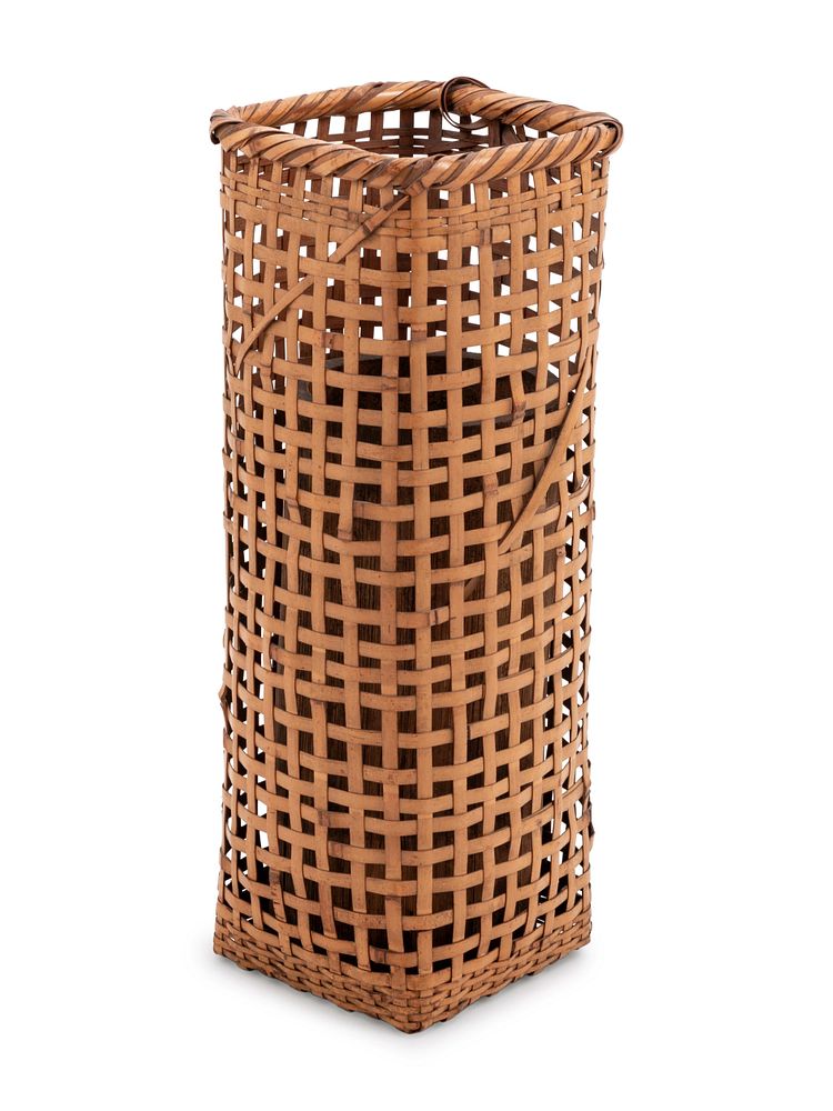 Appraisal: A Bamboo Flower Arranging Basket A Bamboo Flower Arranging Basket