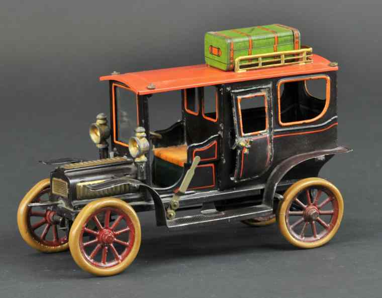 Appraisal: CARETTE LIMOUSINE Germany early example hand painted in blue orange