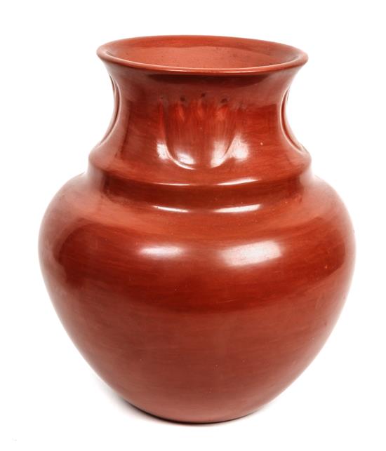 Appraisal: Sale Lot LuAnn Tafoya b Santa Clara Redware Olla having