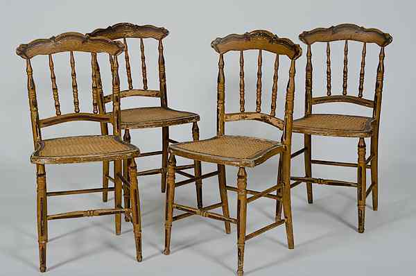 Appraisal: Grained Side Chairs American late th early th century includes