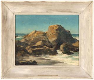 Appraisal: Bennett Bradbury ''Gull Rock'' Marin County California coastal rock with