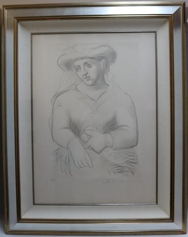 Appraisal: PABLO PICASSO - SPANISH-FRENCH LITHOGRAPH SIGNED AND NUMBERED TITLED FEMME