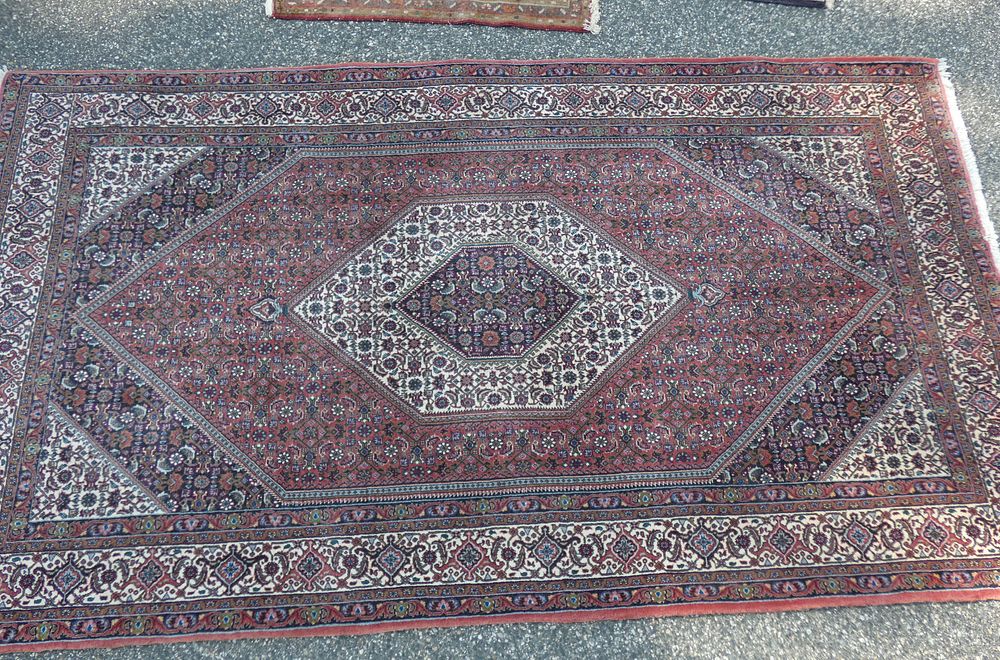 Appraisal: INDO TABRIZ RUG Vintage Indo-Tabriz fine scatter rug ft by